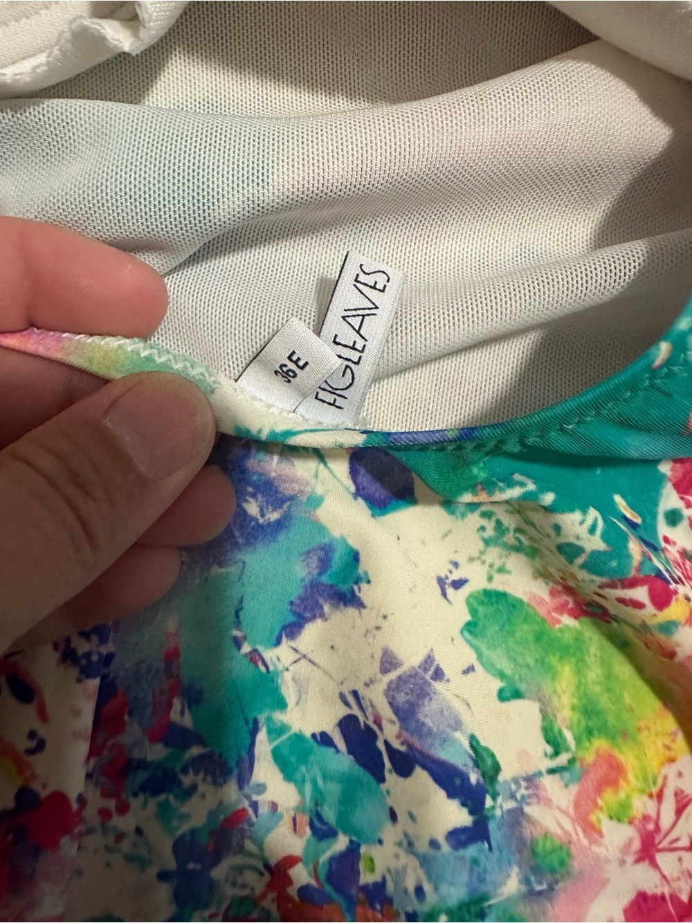 Color Splash Ruffle One-Piece Swimsuit - Multicolor - Picture 3 of 3